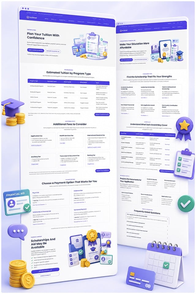 Tuition & Scholarship Pages